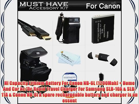 Must Have Accessory Kit For Canon PowerShot SX500 IS SX510 HS SX520 HS SX530HS SX530 HS Digital
