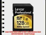Lexar 128GB SDXC Class 10 UHS-I Flash Memory Card LSD128CTBNA400 - Retail Package