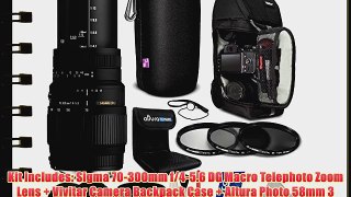 Sigma 70-300mm f/4-5.6 DG Macro Telephoto Zoom Lens for NIKON DSLR Cameras   Advanced Filter