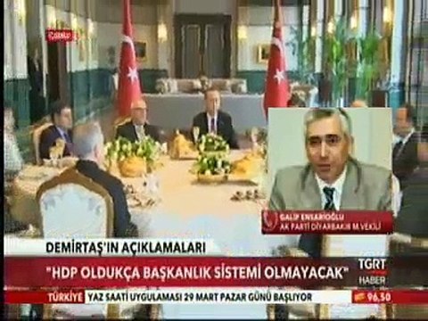 Diyabakır Milletvekili Galip Ensarioğlu, Selahattin Demirtaş'ın Açıklamaları Çözüm Sürecine ve Barışa Hizmet Etmiyor