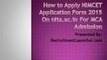 How to Apply NIMCET Application Form 2015 On nita.ac.in For MCA Admission