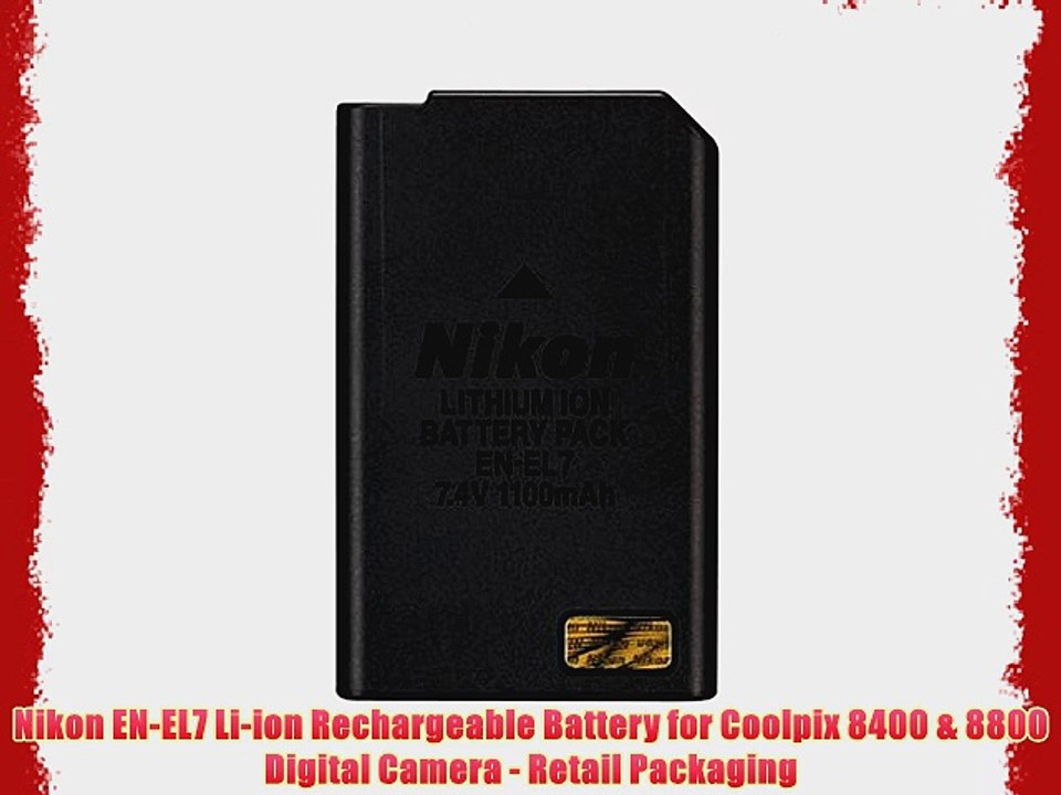 Nikon EN-EL7 Li-ion Rechargeable Battery for Coolpix 8400