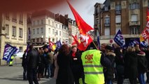 Rassemblement des agents, à Saint-Quentin, contre les systèmes de pointeuse et la geolocalisation
