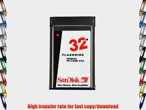 SanDisk 32MB PCMCIA PC Card II Flash Disk ATA Memory - ATA-32MB-SD