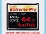 SanDisk 64GB Extreme Pro CompactFlash Card - UDMA 90MB/s 600x (SDCFXP-064G-A91 Retail Package)