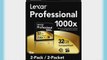 Lexar Professional 1000x 32GB CompactFlash Card 2-Pack LCF32GCTBNA10002