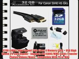 32GB Accessories Bundle Kit For Canon PowerShot SX50 HS SX50HS SX40 HS SX40HS G1 X G15 G16