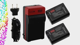EZOPower NP-FW50 Batteries and BC-VW1 AC Charger Kit for Sony Alpha A6000 A5100 A5000 NEX-5T