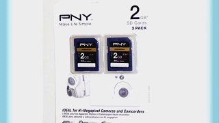 PNY 2GB SD Flash Memory Card 2-Pack P-SD2GBBX2-GE