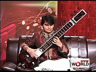 Ptv world live show with Shehbih sen on sittar and Tabla on qamar babar