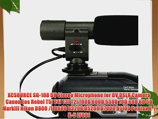 Descargar video: XCSOURCE SG-108 DV Stereo Microphone for DV DSLR Camera Canon Eos Rebel T5i T4i T3i T2i 700D