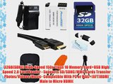 32GB Accessories Kit For Panasonic Lumix DMC-TS5 DMC-TS5D DMC-TS5K DMC-TS5A DMC-TS5S DMC-TS6