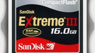 SanDisk SDCFX3-016G-A31 16 GB Extreme III CompactFlash Card (Retail Package)