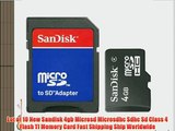 Lot of 10 New Sandisk 4gb Microsd Microsdhc Sdhc Sd Class 4 Flash Tf Memory Card Fast Shipping