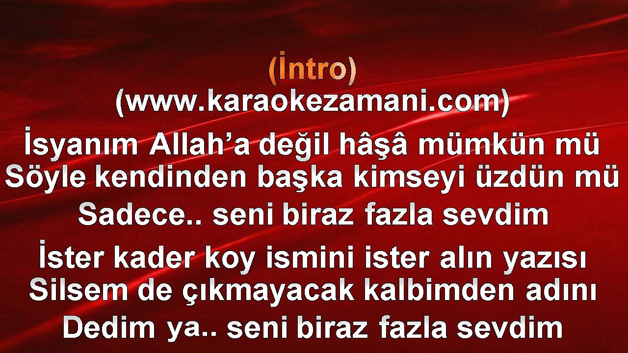 Alişan - Seni Biraz Fazla Sevdim - (2013) TÜRKÇE KARAOKE