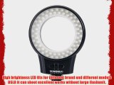 EVERSTAR? YONGNUO WJ-60 Macro Photography Ring LED Light for Canon Nikon Sony Panasonic Samsung