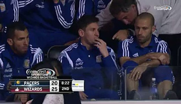 Lionel Messi et léquipe dArgentine assistent au match des Washington Wizards