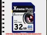 Zectron Pro Memory Card for Canon PowerShot SX500 IS 32GB Class 10 High Speed SDHC card