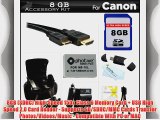 8GB Accessories Bundle Kit For Canon PowerShot SX40 HS SX40HS G1X SX50 HS SX50HS SX60 HS Powershot