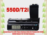 BestDealUSA Vertical LCD Timer Battery Grip for Canon EOS 600D Rebel T3i SLR