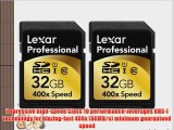 Lexar Professional 400x 32GB SDHC UHS-I Flash Memory Card LSD32GCTBNA4002 - Pack of 2