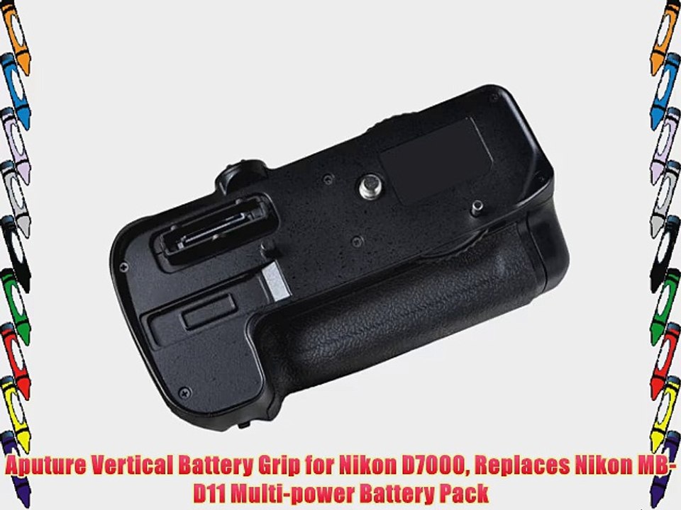 Aputure Vertical Battery Grip for Nikon D7000 Replaces Nikon MB-D11 Multi-power Battery Pack