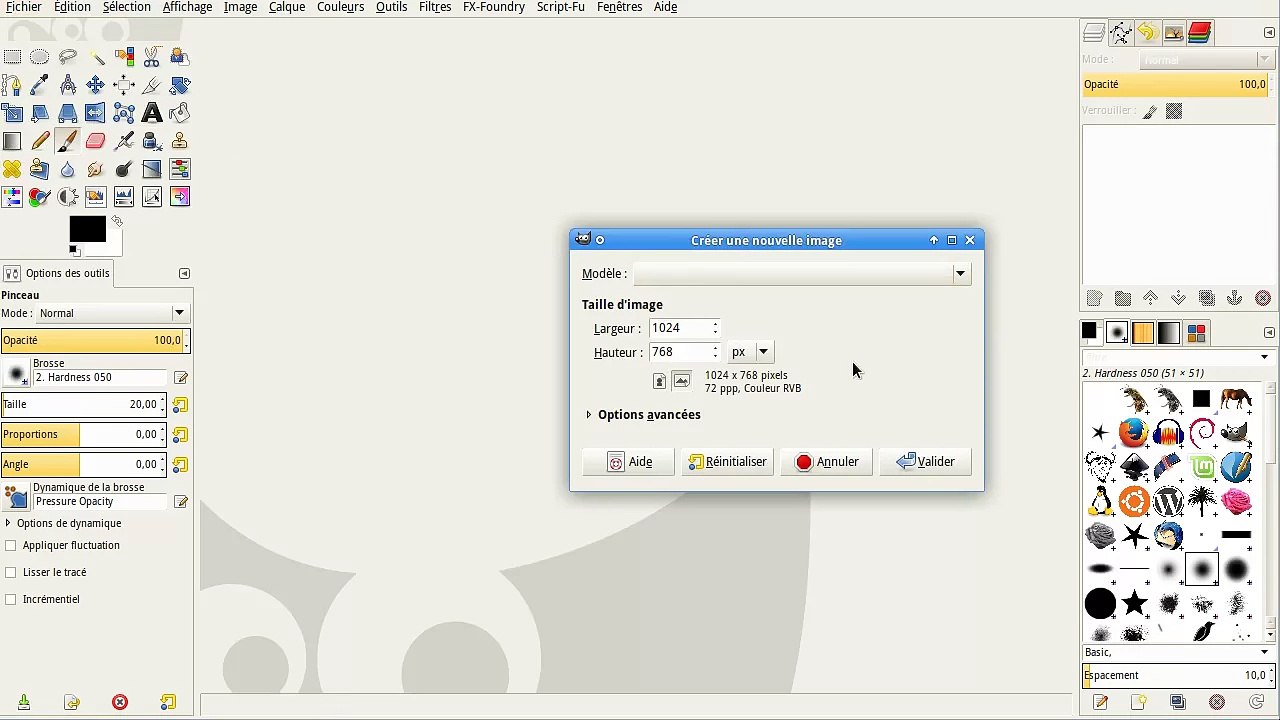 GIMP : choisir facilement une police de caractères