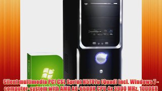 Silent multimedia PC CSL Sprint H5787u Quad incl Windows 7 computersystem with AMD A86600K CPU 4x 3900 MHz 1000GB SATA 1