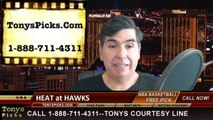 Atlanta Hawks vs. Miami Heat Free Pick Prediction NBA Pro Basketball Odds Preview 3-27-2015