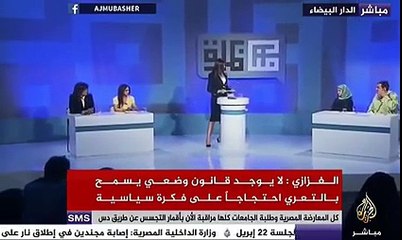 مواحهة قوية بين الشيخ الفيزازي و كاتبة مصرية