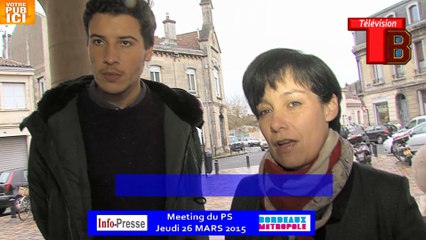 Télévision-Bordeaux-33 Rencontre interview avec emmanuelle ajon et sofiane kherafa étudiant  la barre toute à gauche  contre la droite.movie