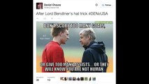 The best Memes & Tweets on Lord Bendtner's hat-trick for Denmark v USA