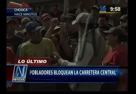 Huaico en Chosica: Pobladores bloquearon la Carretera Central