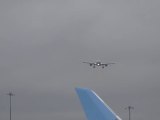 American Airlines A330 Crosswind Landing with atc Manchester airport