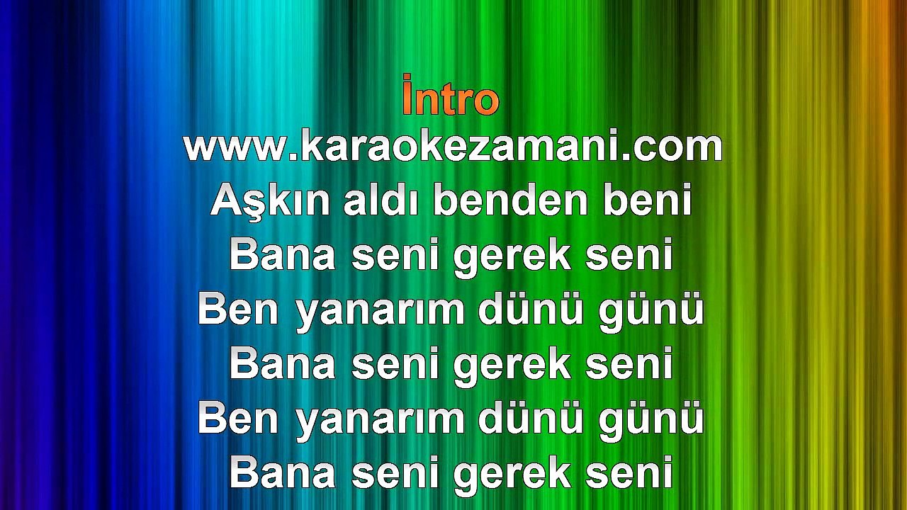 Aslı Güngör - Bana Seni Gerek Seni - (2013) TÜRKÇE KARAOKE