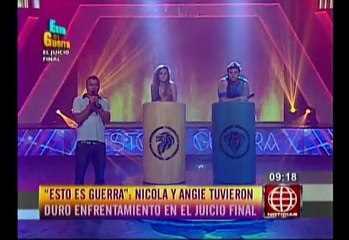 "Esto es guerra": Nicola y Angie se enfrentaron en el 'reality'