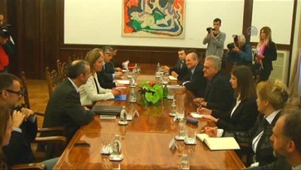 Mogherini, Vuçiç ile Bir Araya Geldi