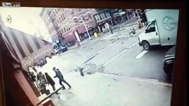 Cámara de seguridad capta la explosión que derrumbó edificio en Nueva York