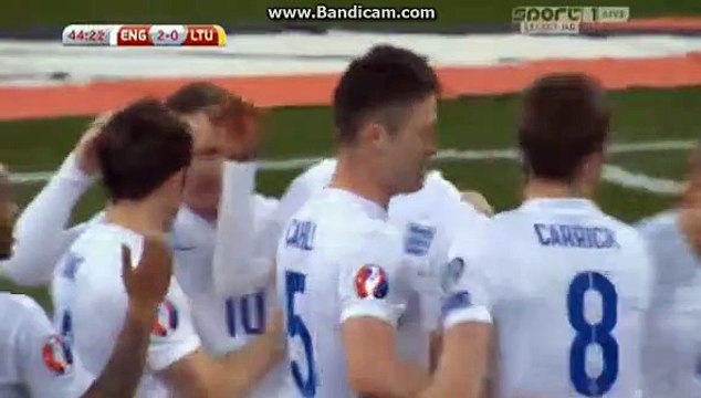 Goal Welbeck - England 2-0 Lithuania - 27-03-2015