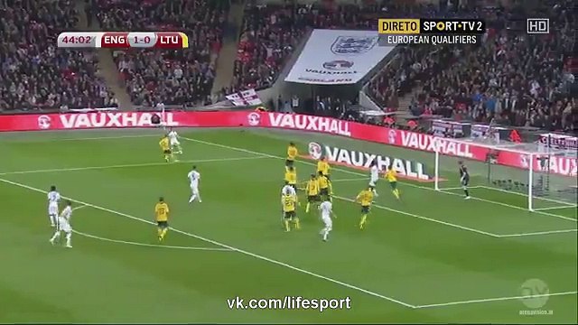 Welbeck goal England 2-0 Lithuania 27.03.2015