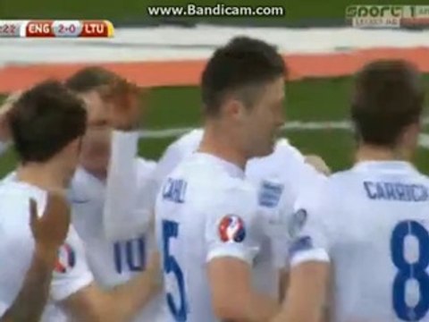 Goal Danny Welbeck - England 2-0 Lithuania - 27-03-2015