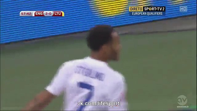 Sterling goal England 3-0 Lithuania 27.03.2015