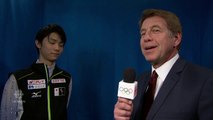 2015 WC Yuzuru Hanyu interview after SP (CBC Sports)