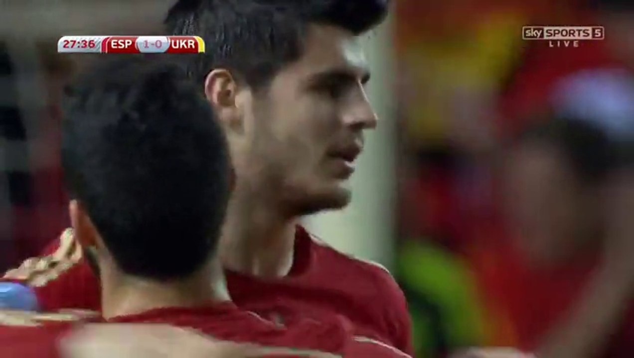 __Spain 1 - 0 Ukraine [Euro Qualifiers] Highlights__