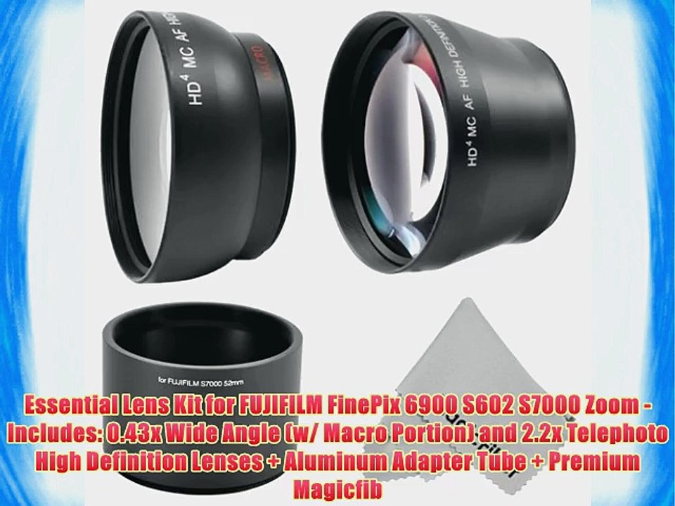 Essential Lens Kit for FUJIFILM FinePix 6900 S602 S7000 Zoom - Includes