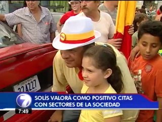 Solís se concentra en visitas a comunidades y dice que no caerá en juego de campaña sucia