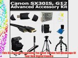 Advanced Accessory Kit For The Canon SX30IS SX30 IS Canon G12 Digital Camera Includes USB 2.0