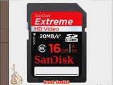 SanDisk 16GB Extreme HD VIDEO SDHC Class 6 Card Secure Digital 20MB/s ( SDSDX-016G Bulk Packaging