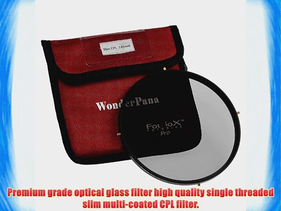 Fotodiox Pro 145mm Slim Multi-Coated Circular Polarizer (MC-CPL) Filter - Pro1 Multi-Coated