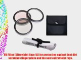 High Grade Multi-Coated Multi-Threaded 3 Piece Lens Filter Kit (37mm)   Nwv Direct Microfiber